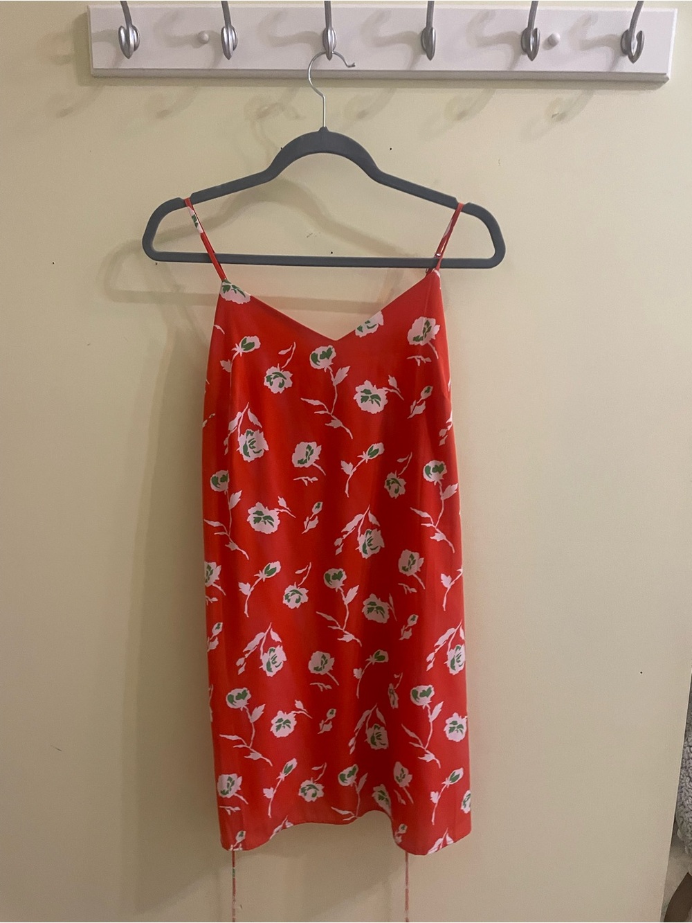 Everly Orange Floral Mini Slip Skirt